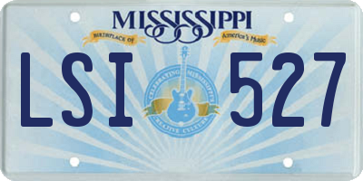 MS license plate LSI527