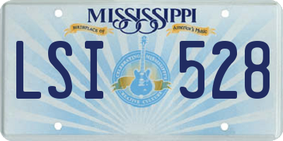 MS license plate LSI528