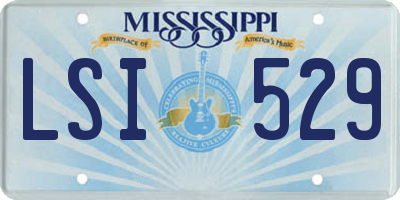 MS license plate LSI529