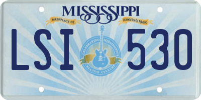 MS license plate LSI530