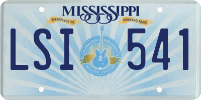 MS license plate LSI541