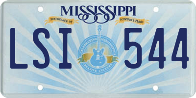 MS license plate LSI544