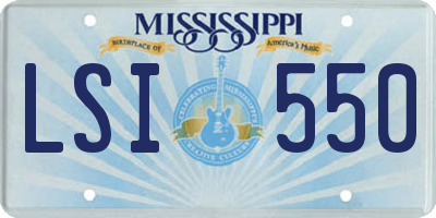 MS license plate LSI550