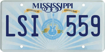 MS license plate LSI559