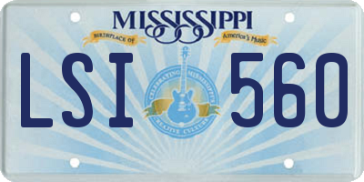 MS license plate LSI560