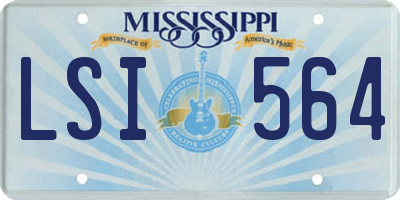 MS license plate LSI564