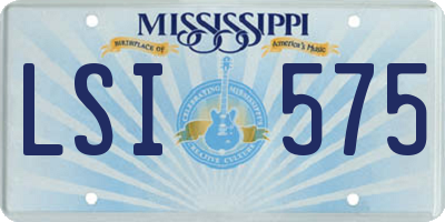 MS license plate LSI575