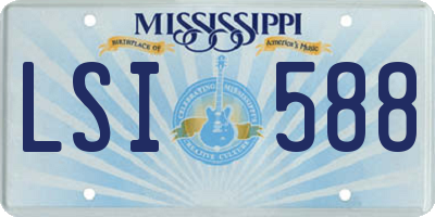 MS license plate LSI588