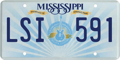 MS license plate LSI591