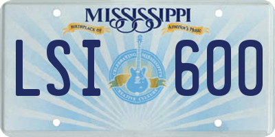 MS license plate LSI600