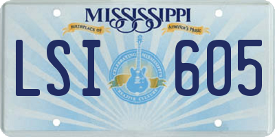 MS license plate LSI605
