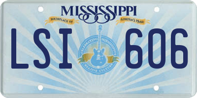 MS license plate LSI606