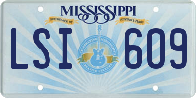 MS license plate LSI609
