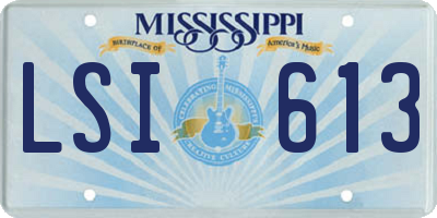 MS license plate LSI613