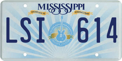 MS license plate LSI614