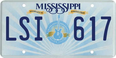 MS license plate LSI617