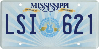 MS license plate LSI621
