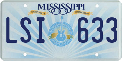 MS license plate LSI633