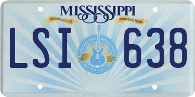 MS license plate LSI638