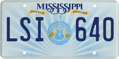 MS license plate LSI640