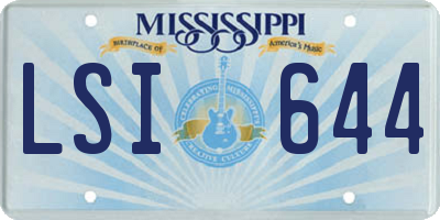 MS license plate LSI644