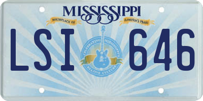 MS license plate LSI646
