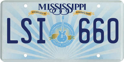 MS license plate LSI660