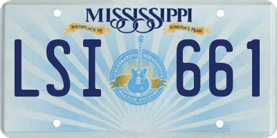 MS license plate LSI661