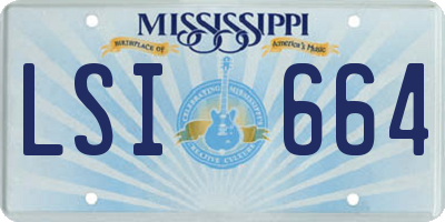 MS license plate LSI664