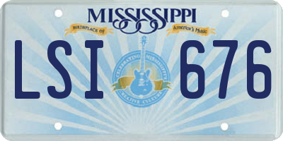 MS license plate LSI676