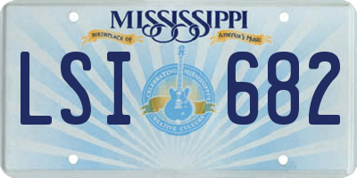 MS license plate LSI682