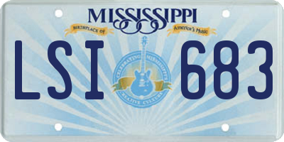 MS license plate LSI683