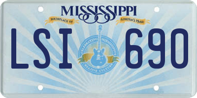 MS license plate LSI690