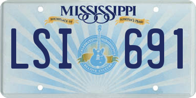 MS license plate LSI691