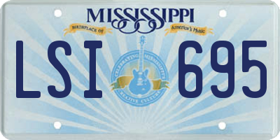 MS license plate LSI695