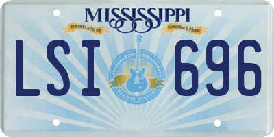 MS license plate LSI696