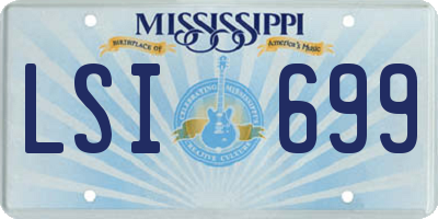 MS license plate LSI699