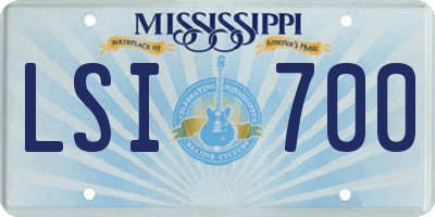 MS license plate LSI700
