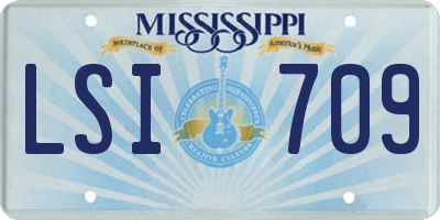MS license plate LSI709