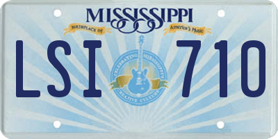 MS license plate LSI710