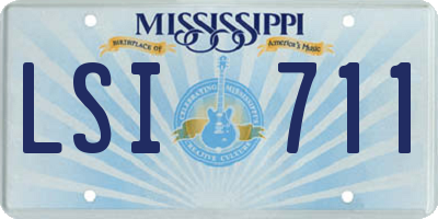 MS license plate LSI711