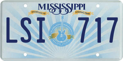 MS license plate LSI717