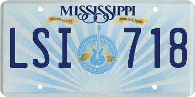 MS license plate LSI718