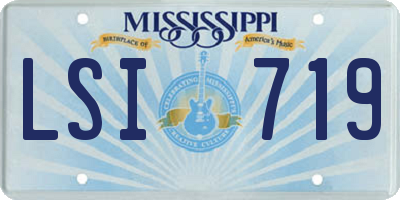MS license plate LSI719