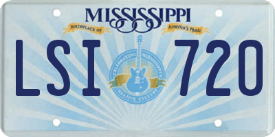MS license plate LSI720