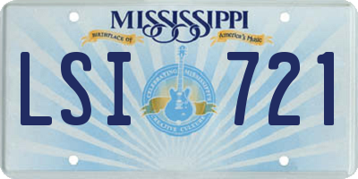 MS license plate LSI721