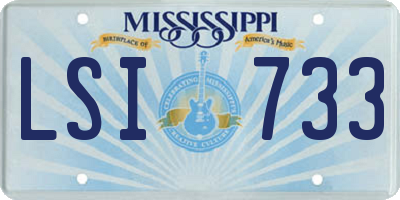 MS license plate LSI733