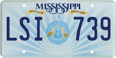 MS license plate LSI739