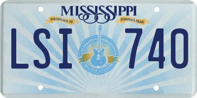 MS license plate LSI740
