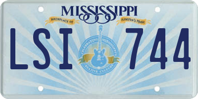 MS license plate LSI744